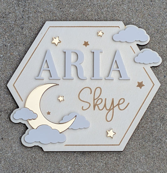 Wooden Baby Name Sign